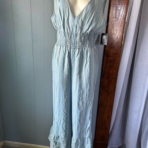 Striped V-Neck Jumpsuit. Brand new, with tags.